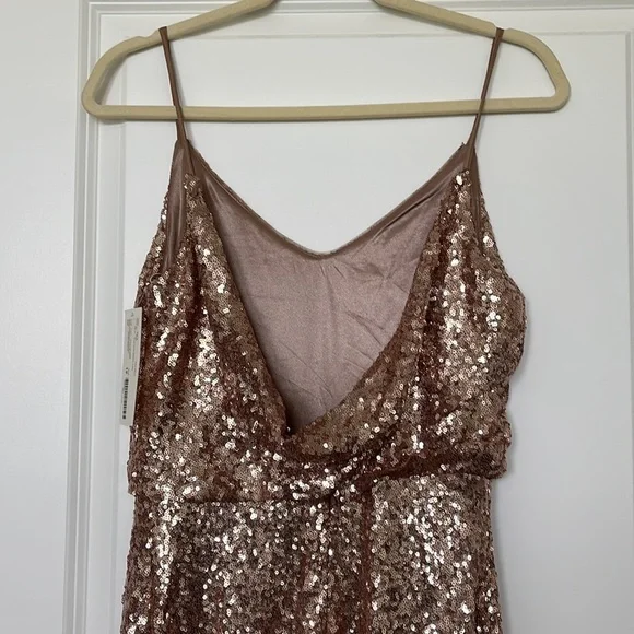 Jenny Yoo Size 10 Rose Gold Sequin Dress - Picture 2 of 7